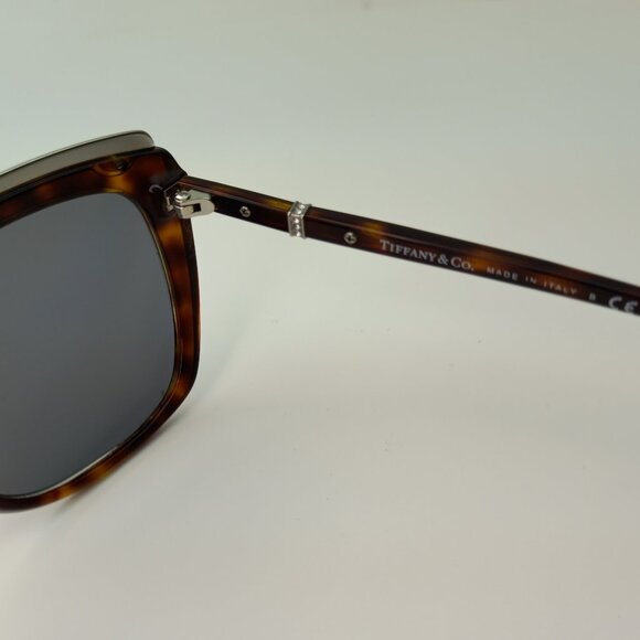 Tiffany & Co. Tortoise Shell Sunglasses with Silver Accents - Picture 6 of 12
